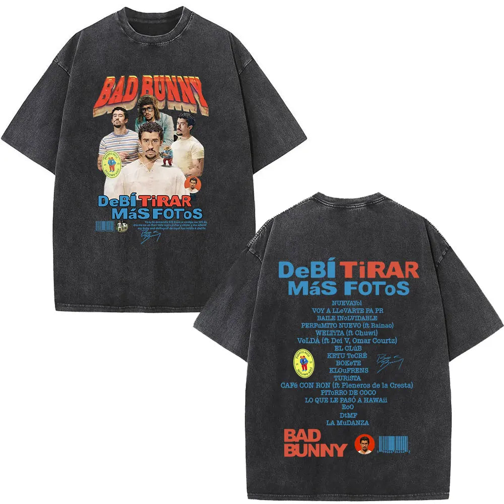 Top Crop Bad Bunny Vintage Black