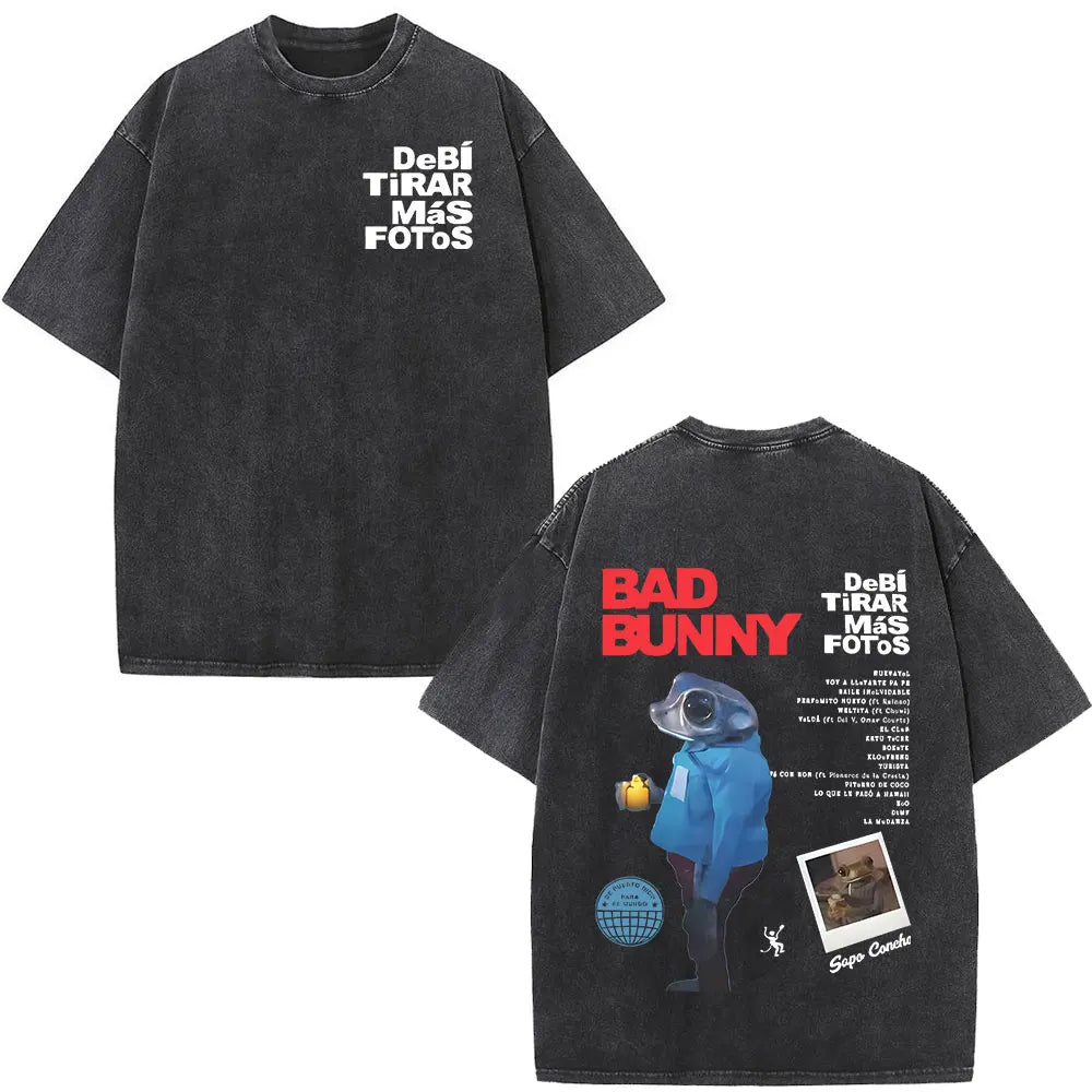 Top Crop Bad Bunny Sapo Blue&black
