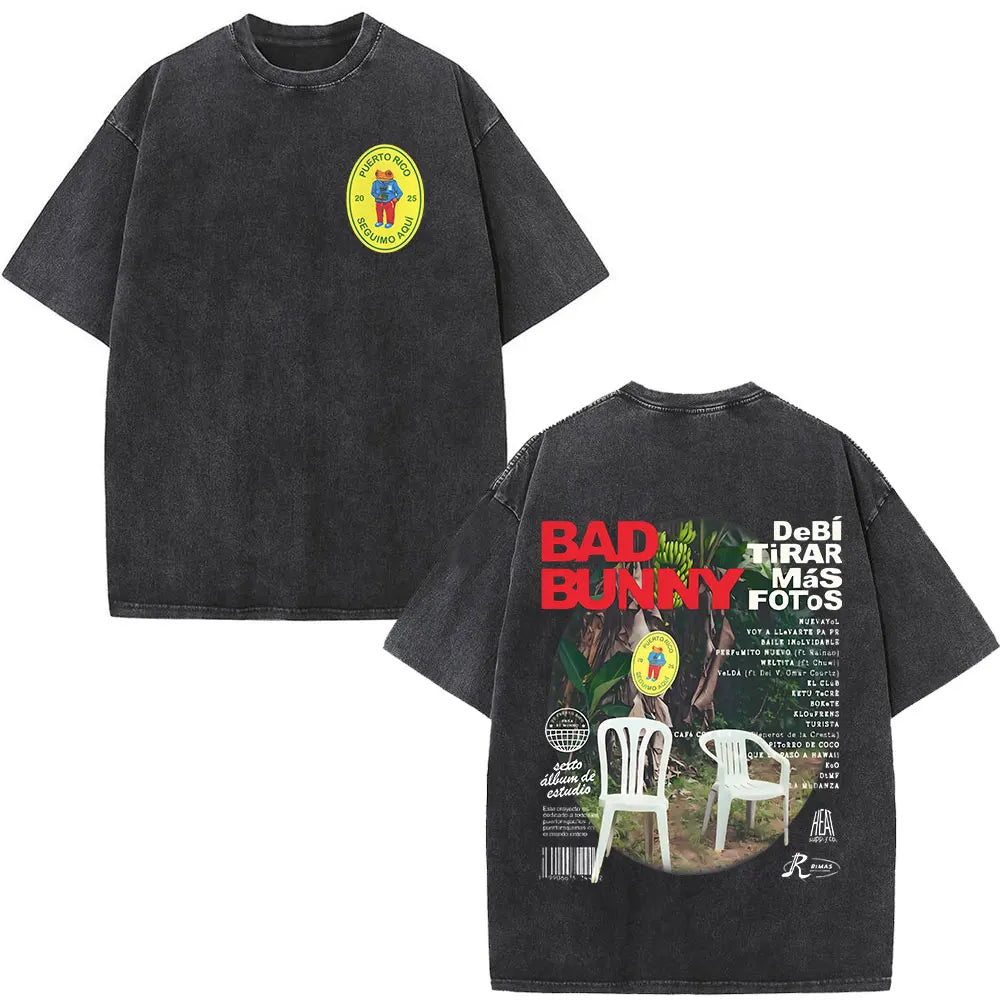 Top Crop Bad Bunny DTMF Yellow&Black