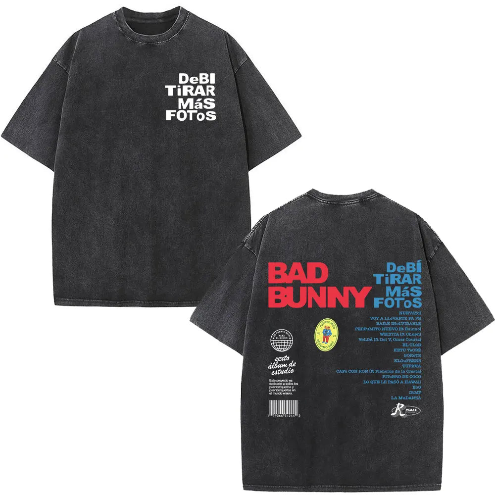 Top Crop Bad Bunny Blue&Black