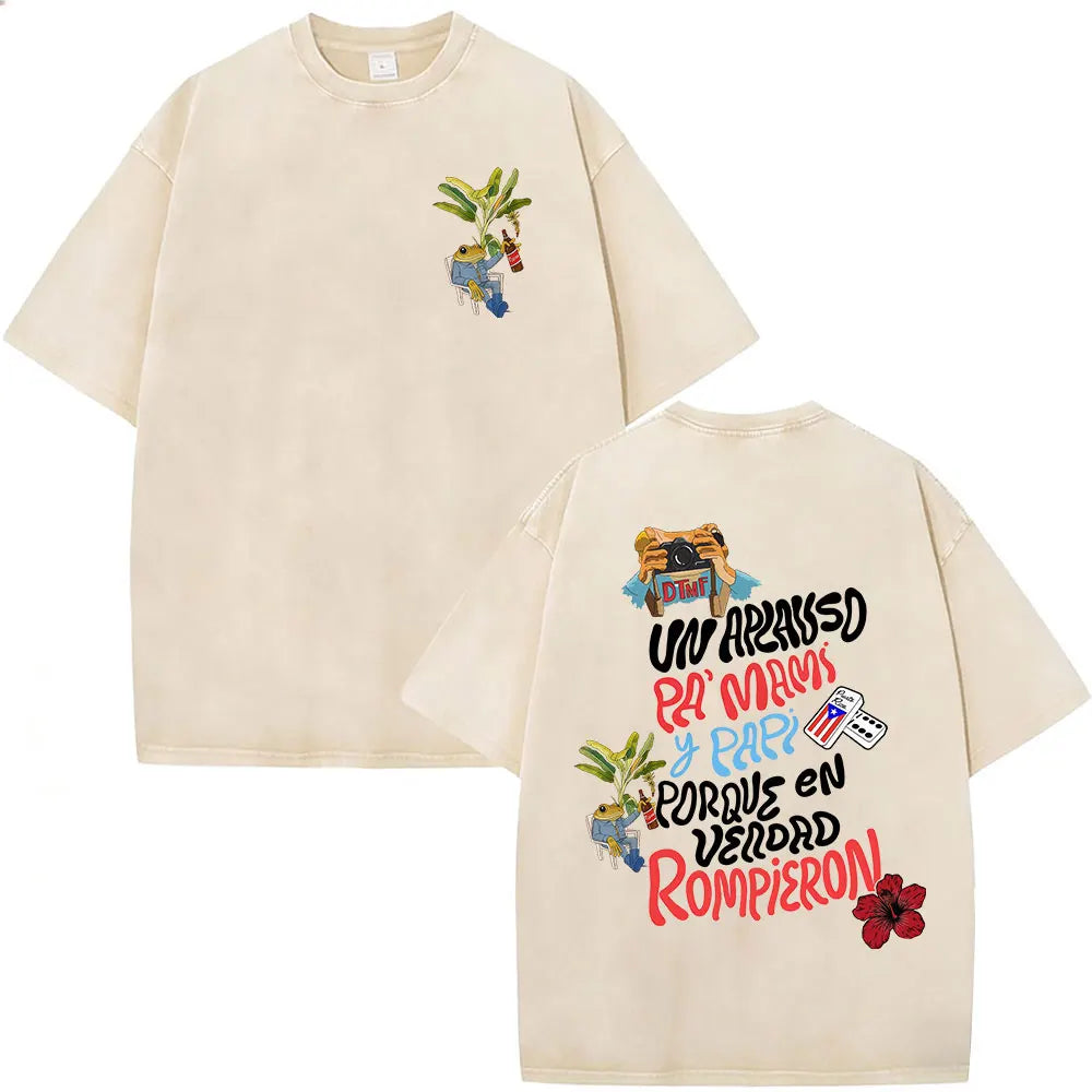 Camiseta Bad Bunny DTMF Mami&Papi Oversize
