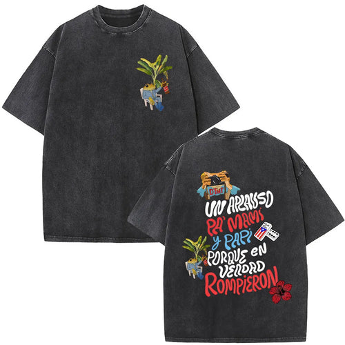 Camiseta Bad Bunny DTMF Mami&Papi Oversize