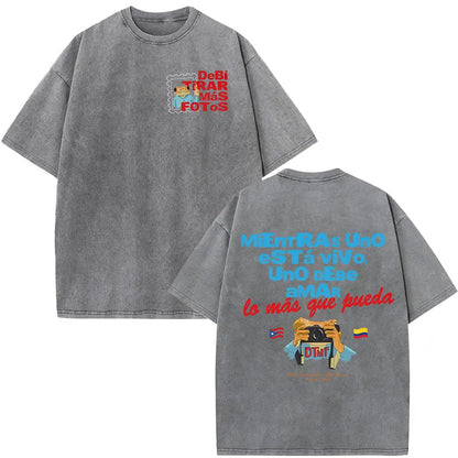 Camiseta DTMF Mientras Uno Está Vivo Oversize
